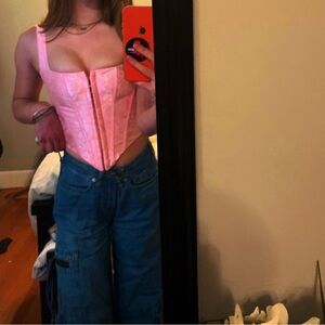 Pink corset top